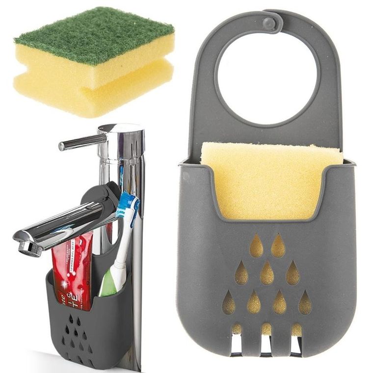 Orion, uchwyt na gąbkę do naczyń, szary