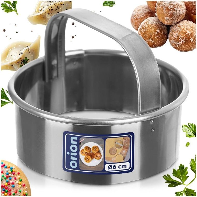 Orion, wykrawacz do ciastek, pierogów i pączków stalowy, 6 cm