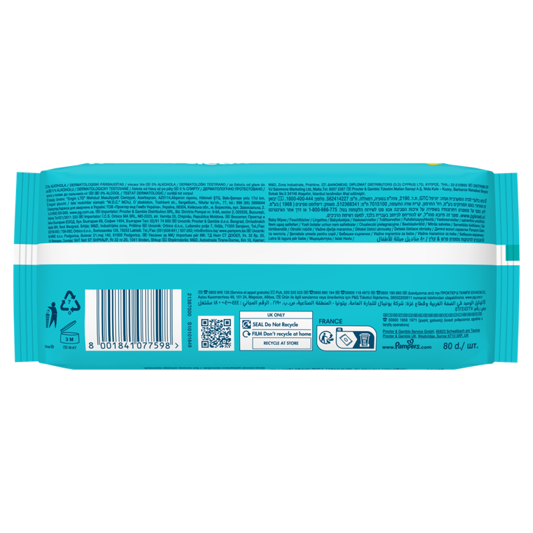 Pampers, Fresh Clean, chusteczki nawilżane, 1-80 szt.