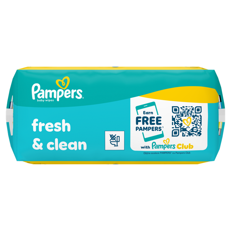 Pampers, Fresh Clean, chusteczki nawilżane dla dzieci, 5-52 szt.