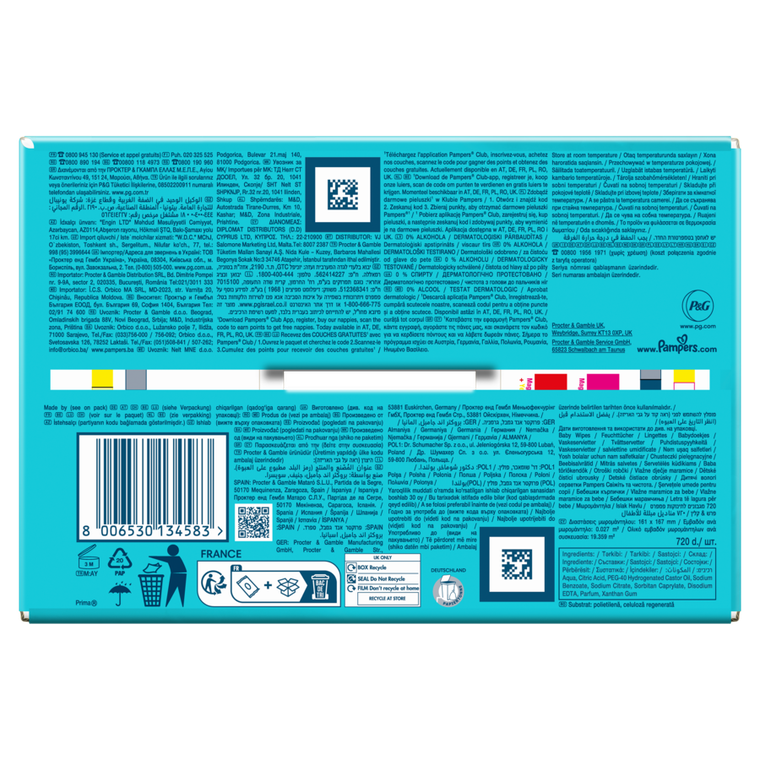 Pampers, Fresh Clean, chusteczki nawilżane dla dzieci, 9-80 szt.