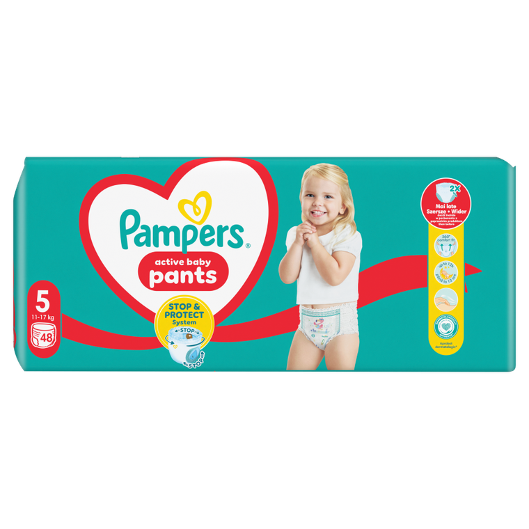 Pampers, Pants, pieluchomajtki, rozmiar 5, 11-17 kg, 48 szt.