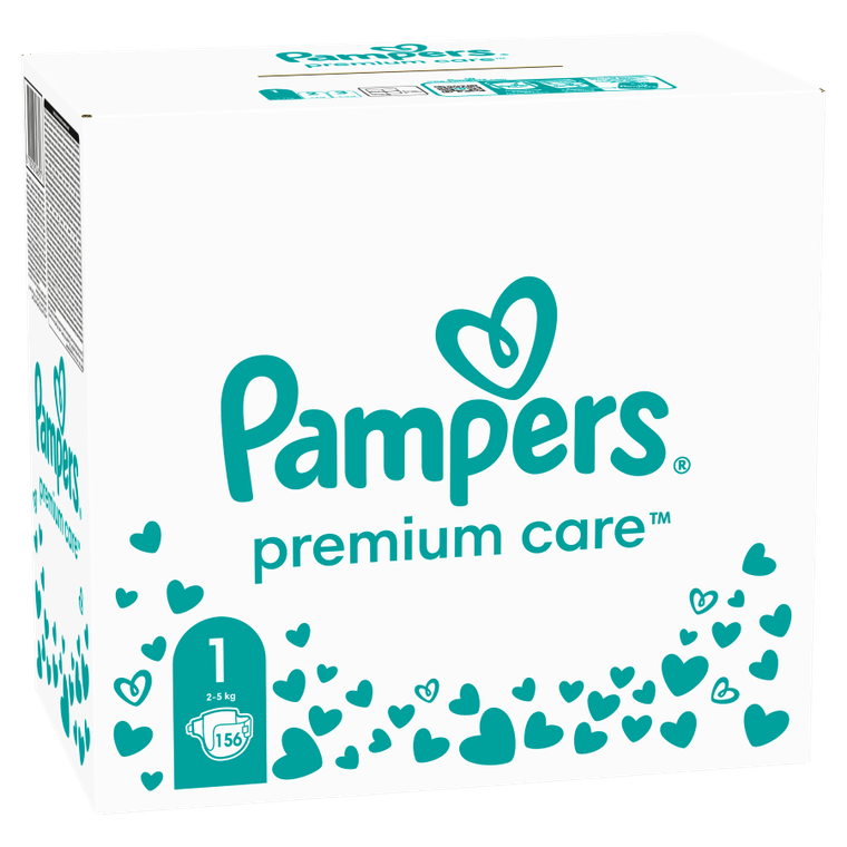 Pampers, Premium Care, pieluszki, rozmiar 1, 2-5 kg, 156 szt.