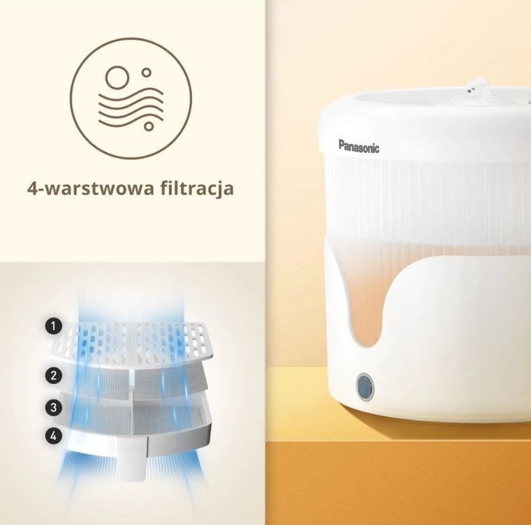 Panasonic, poidło fontannowe dla zwierząt, białe