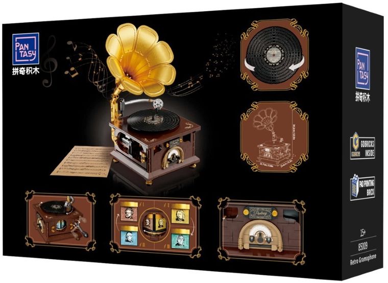 Pantasy, Retro, gramofon, klocki konstrukcyjne, 662 elementy