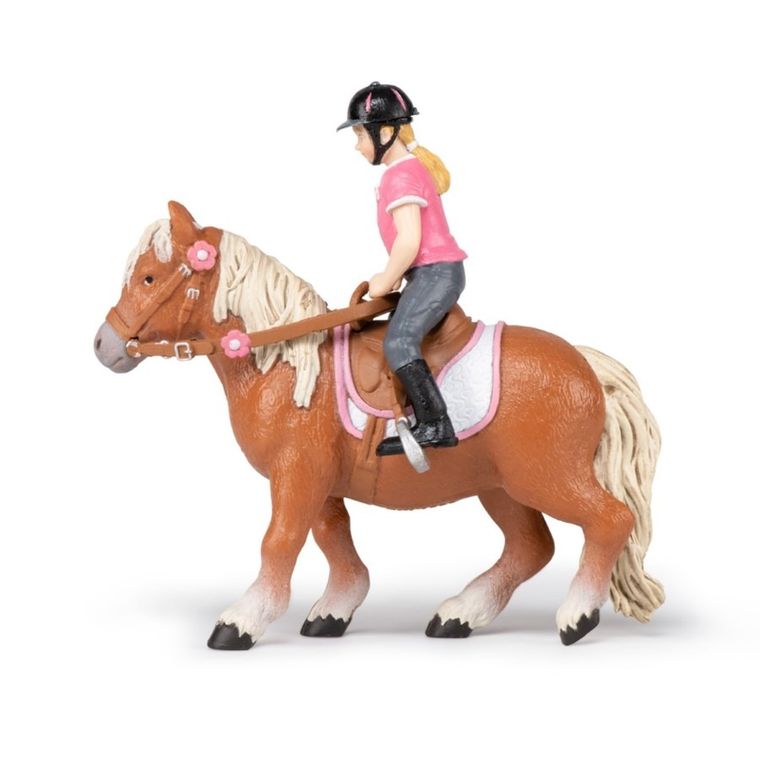 Papo, Kuc Shetlandzki osiodłany, figurka