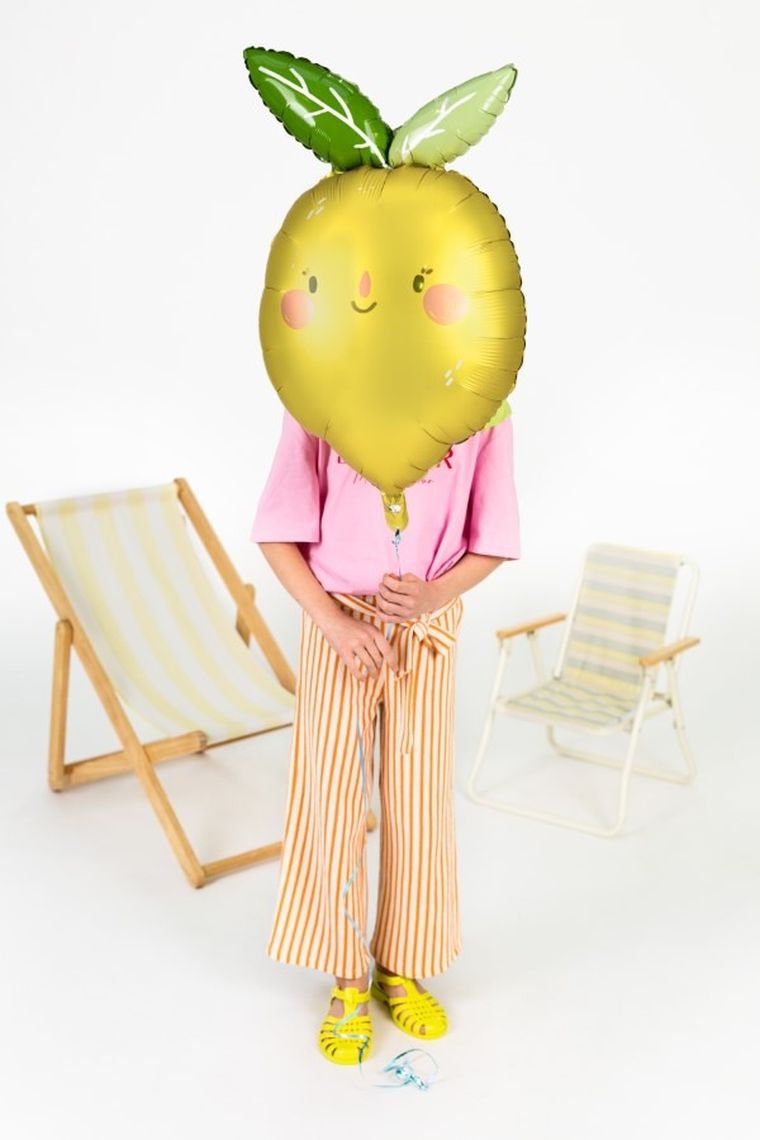 PartyDeco, balon foliowy, cytrynka, 50-75 cm