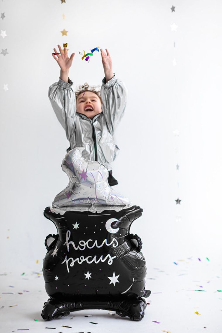 PartyDeco, balon foliowy Kociołek, 64,5-109,5 cm, mix, 1 szt.