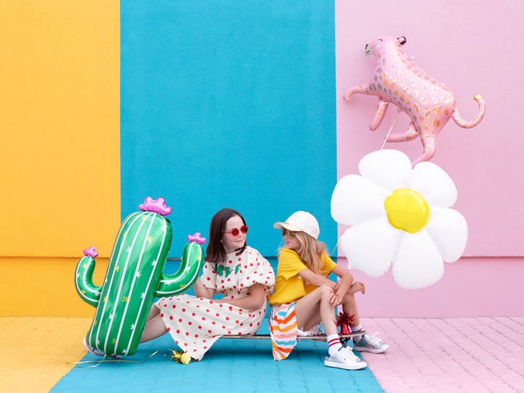 PartyDeco, balon foliowy Lampart, 114-80 cm, mix, 1 szt.