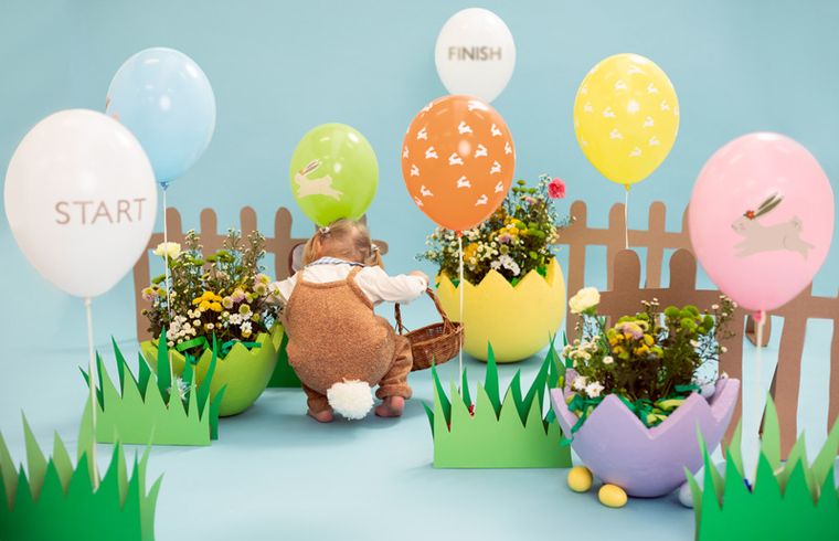 PartyDeco, balony 30 cm, Egg hunt, mix, 7 szt.