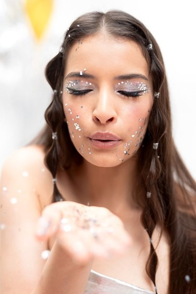 PartyDeco, brokat do twarzy i ciała, holograficzny, 3g