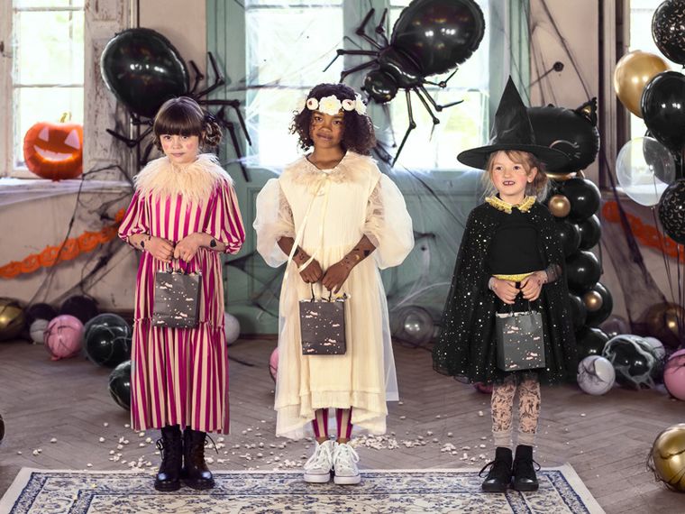 PartyDeco, strój dla dziewczynki, Peleryna, czarny, 1 szt.