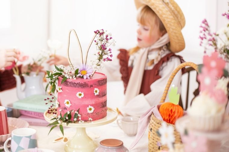 PartyDeco, Uszy Królika, drewniany topper, 20 cm