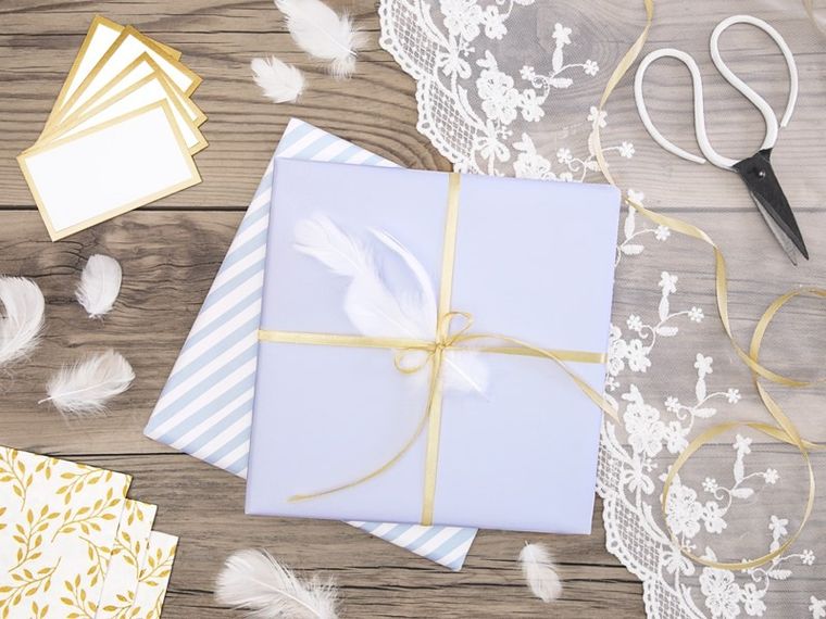 PartyDeco, wizytówki na stół, Ramka, złoty, 9,5-5,5 cm, 10 szt.