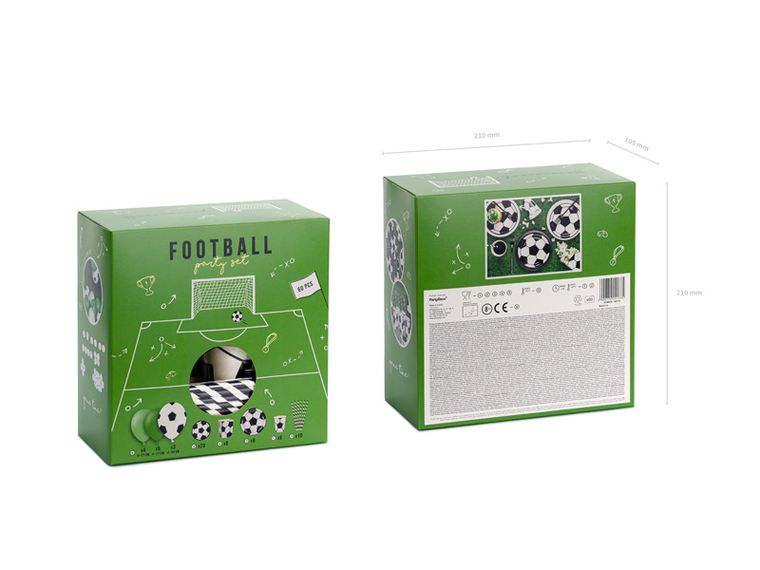 PartyDeco, zestaw dekoracji party, Piłka, mix, 60 szt.