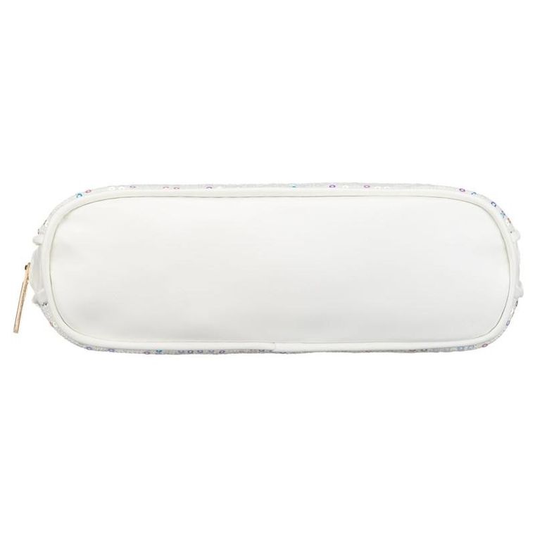 Peterson, kosmetyczka, 1-komorowa, cekinowa, biała