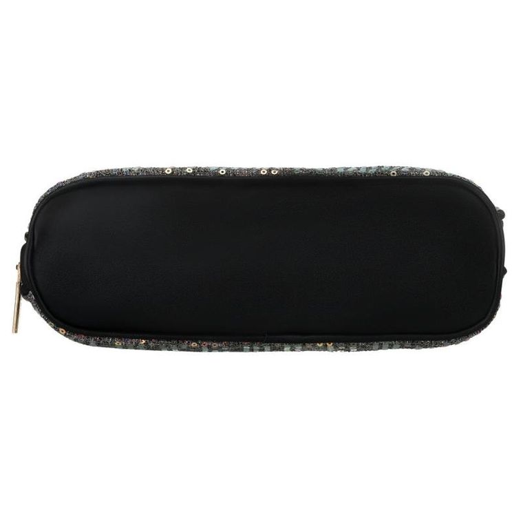 Peterson, kosmetyczka, 1-komorowa, cekinowa, czarna