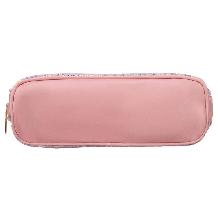 Peterson, kosmetyczka, 1-komorowa, cekinowa, różowa