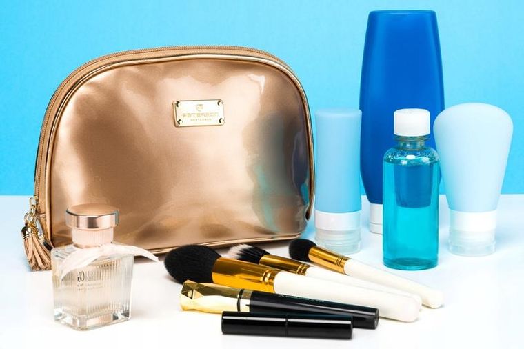 Peterson, kosmetyczka, 1-komorowa, złota