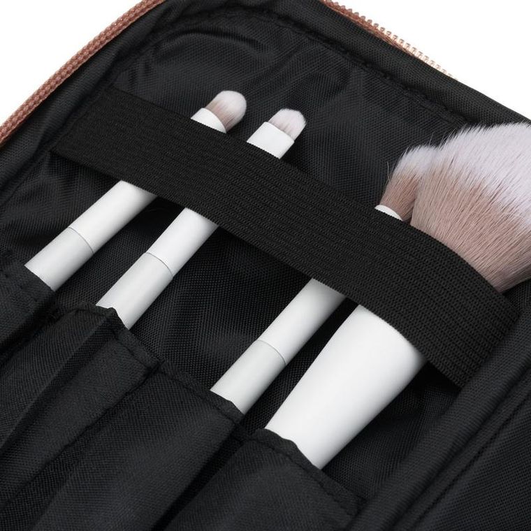 Peterson, kosmetyczka z uchwytem, tkanina syntetyczna, beżowa