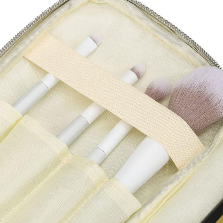 Peterson, kosmetyczka z uchwytem, tkanina syntetyczna, srebrna