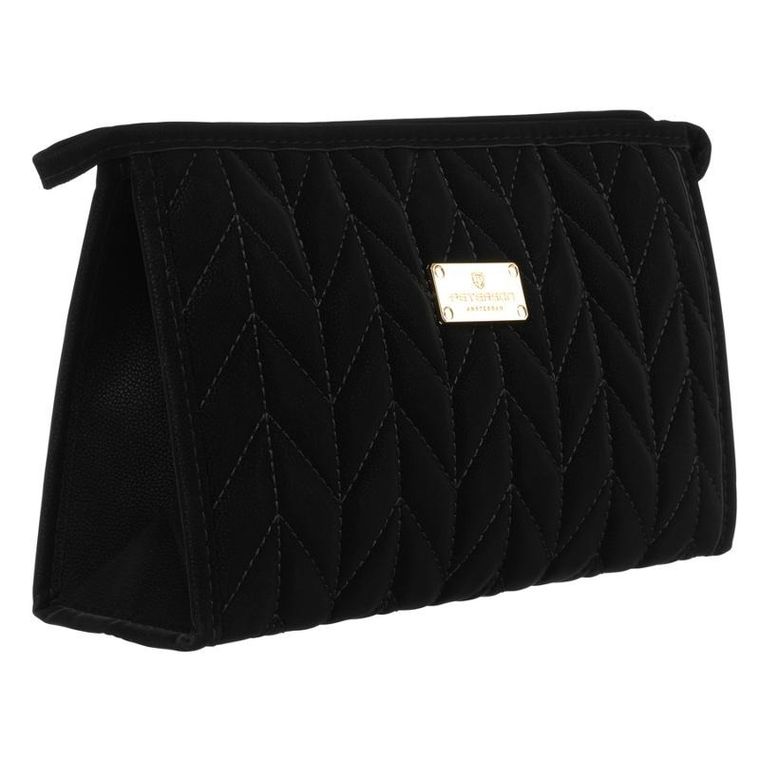 Peterson, kosmetyczka ze skóry ekologicznej, czarny