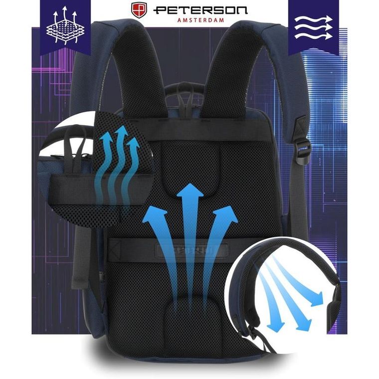 Peterson, plecak podróżny, granatowy