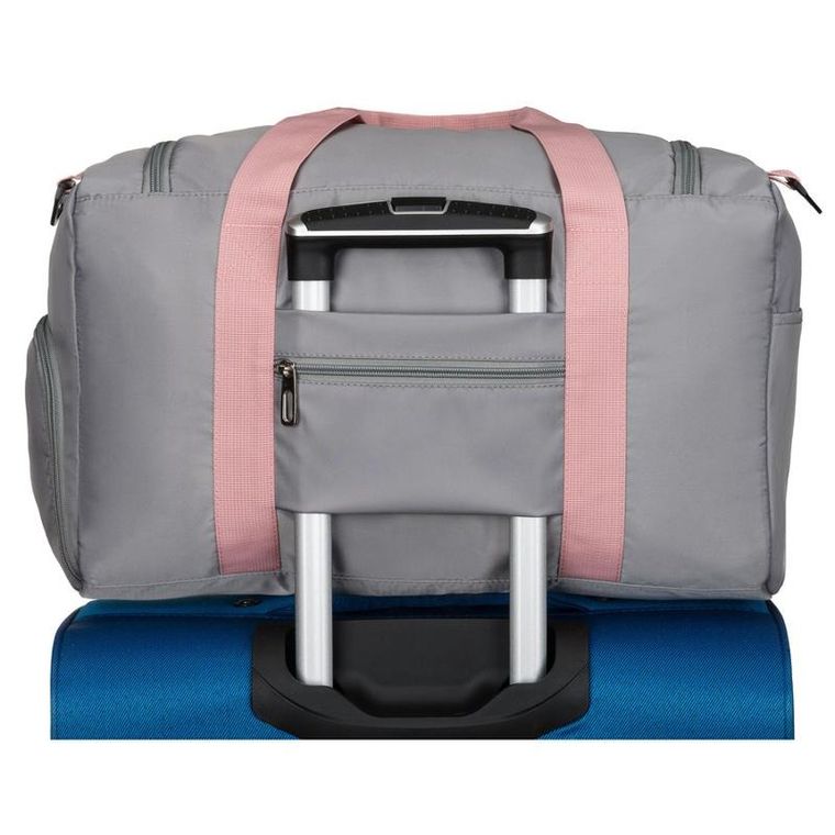 Peterson, sportowa torba podróżna, szaro-różowa