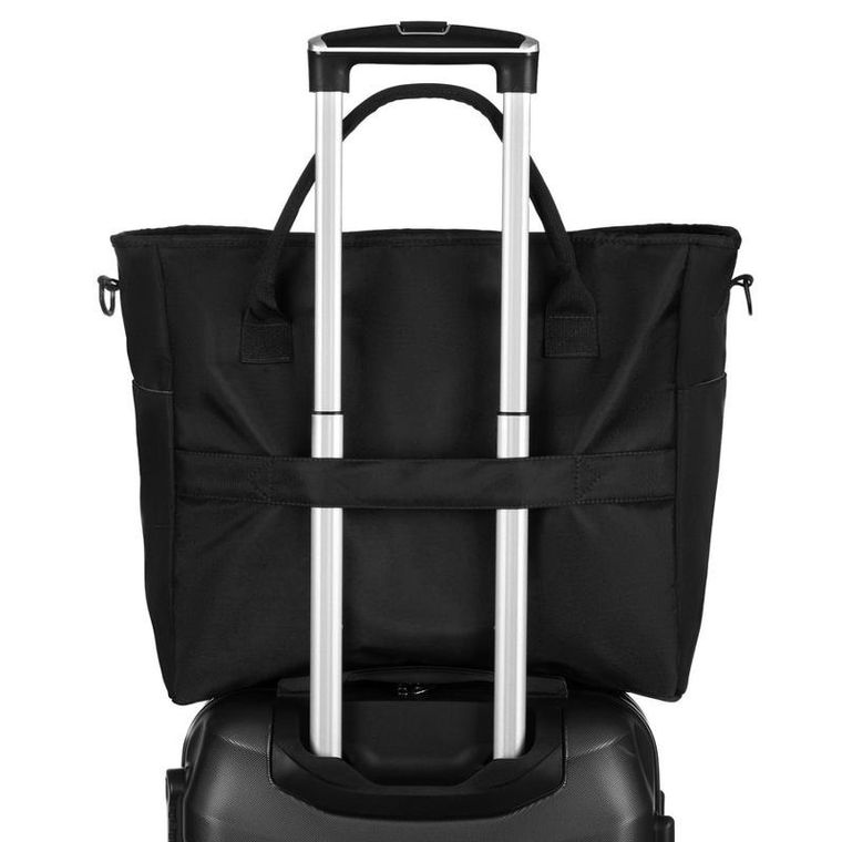 Peterson, torba podróżna z uchwytem na walizkę, czarna