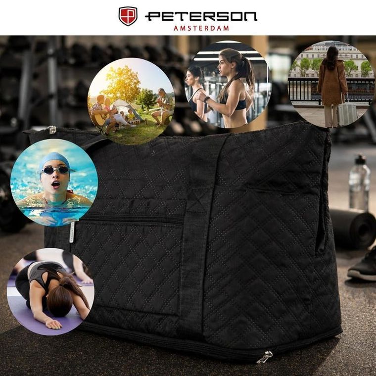 Peterson, torba treningowa, 1-komorowa, czarna