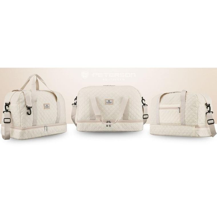 Peterson, torba treningowa, 2-komorowa, beżowa
