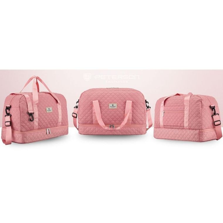 Peterson, torba treningowa, 2-komorowa, różowa