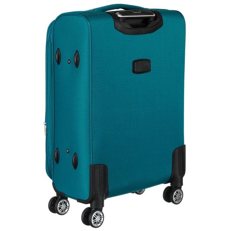 Peterson, walizka, średnia, turkusowo-różowa, 68 cm