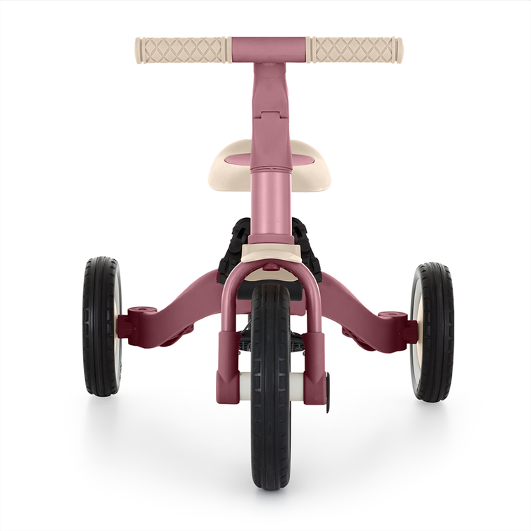Petite&Mars, Turbo, rowerek trójkołowy 5w1, Dusty Rose