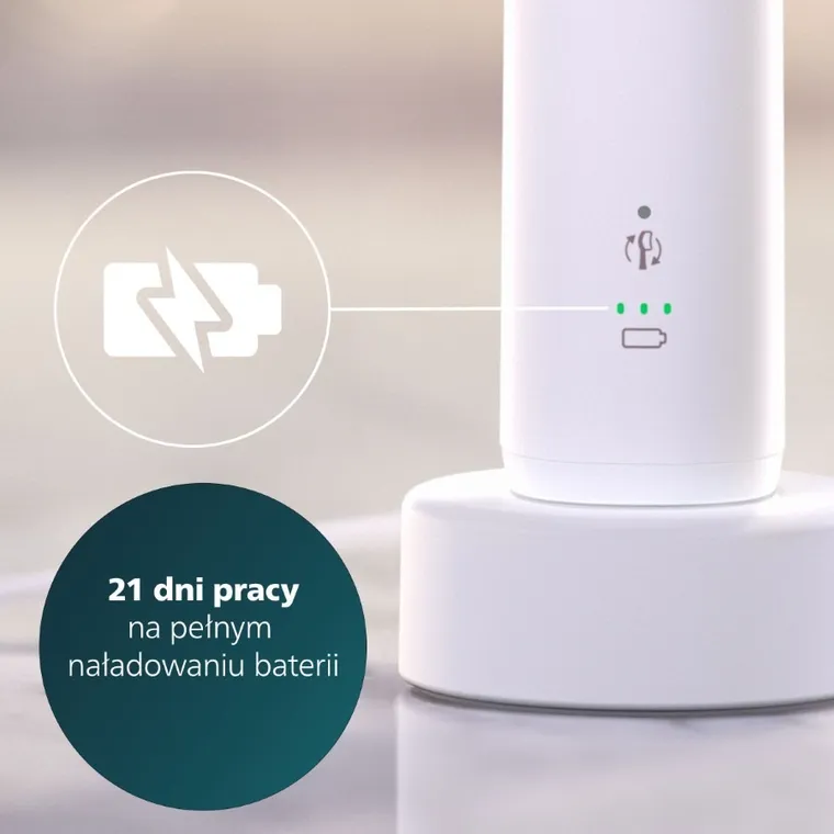 Philips, Sonicare 5300, szczoteczka soniczna, biała, HX7108/01