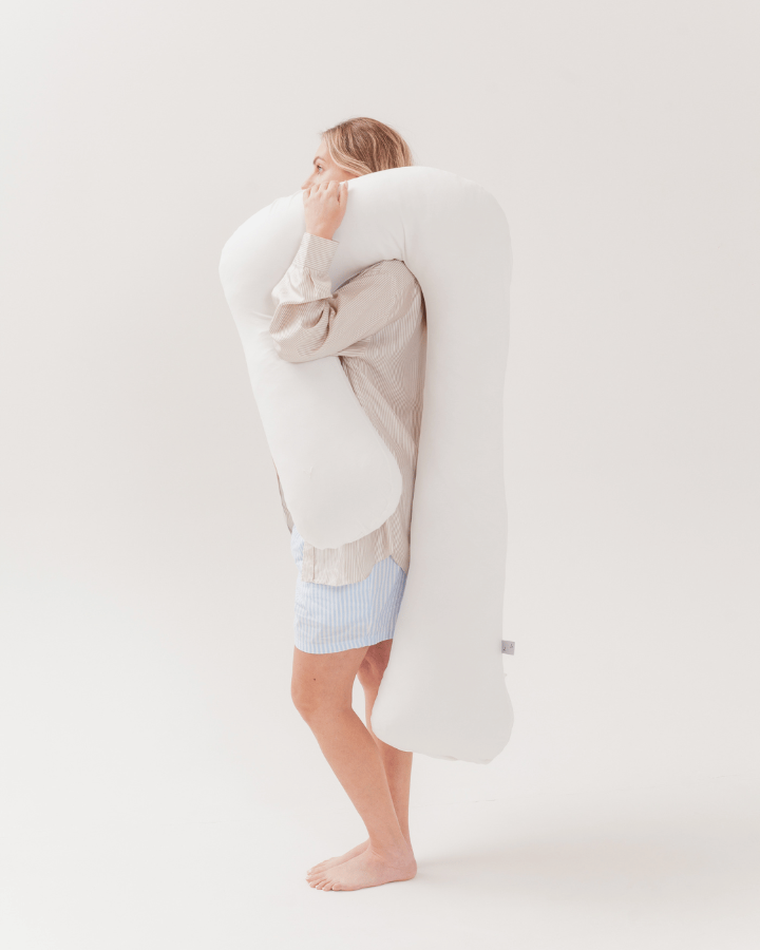 Piapimo, poduszka ciążowa do spania, typ 7, jersey, off white