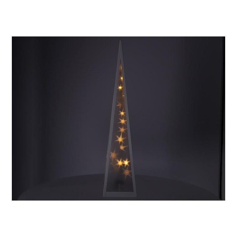 Piramida LED, gwiazdki obrotowe, dekoracja, 13-13-60 cm