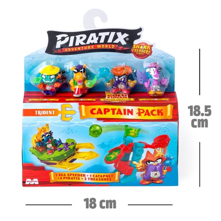 Piratix, Shark Treasure, Captain Pack, zestaw z figurką, 1 szt.