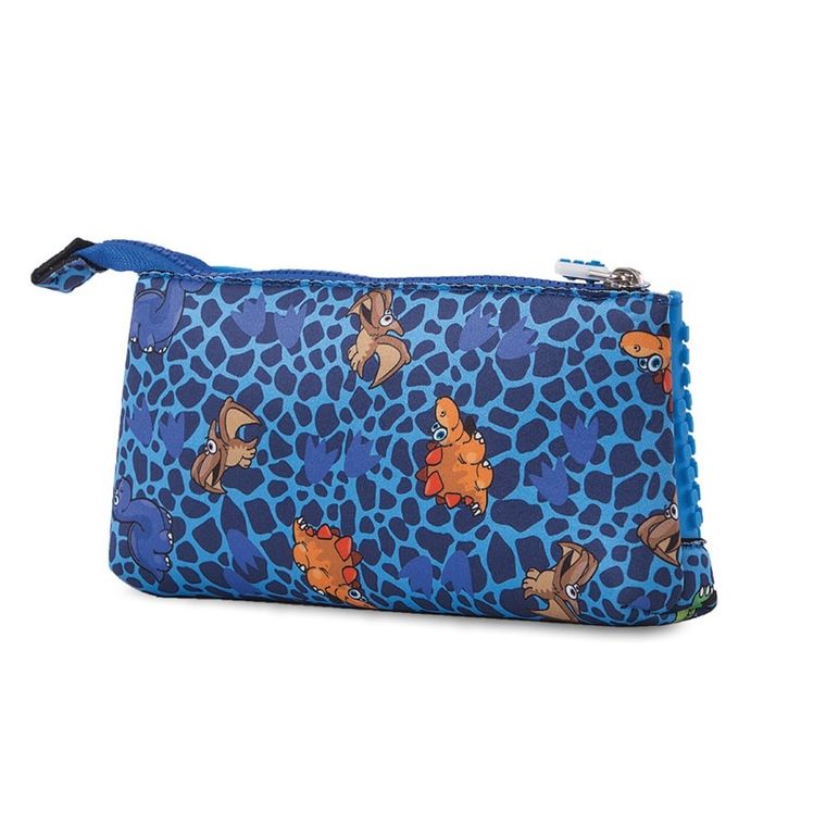 Pixie Crew, Dinozaury, neoprenowy piórnik saszetka, niebieski panel