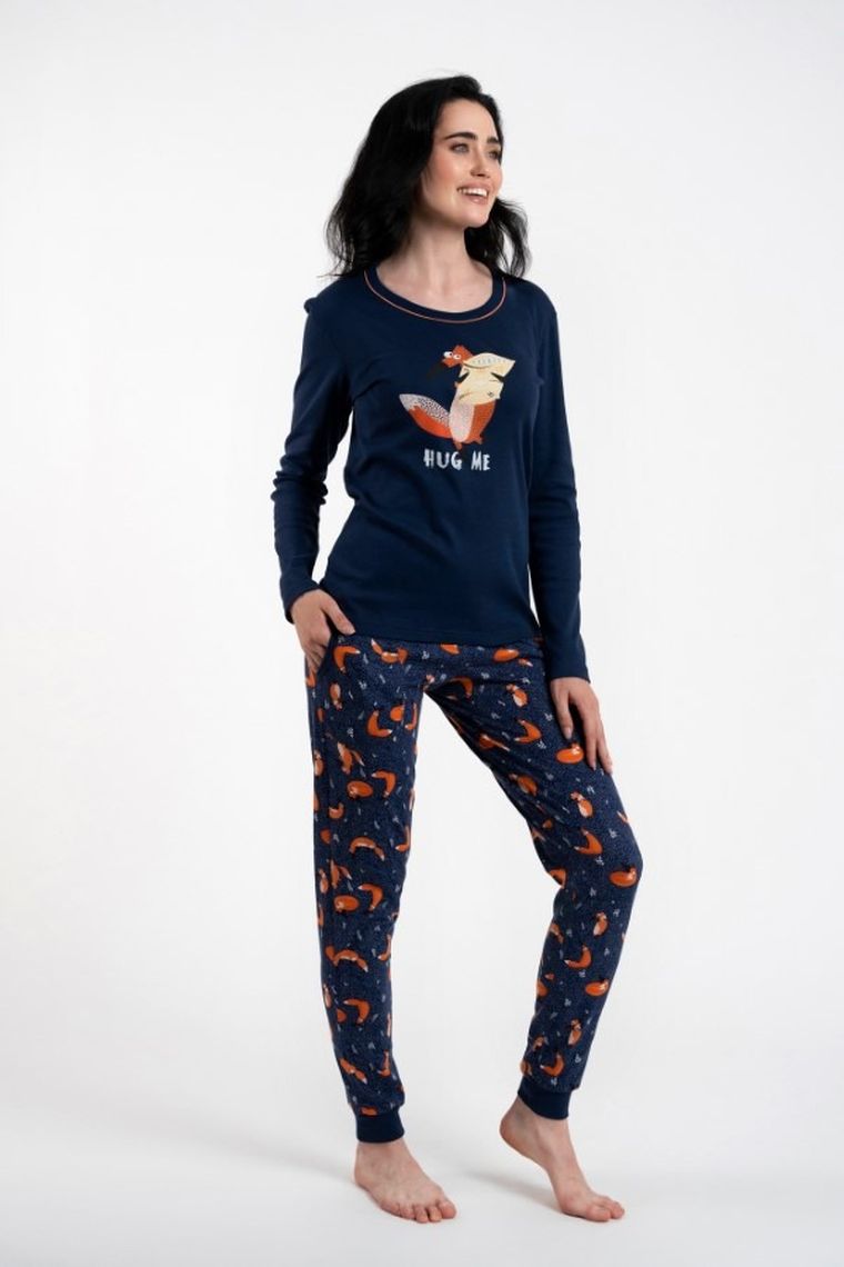 Piżama damska, granatowa, Wasilla, Italian Fashion