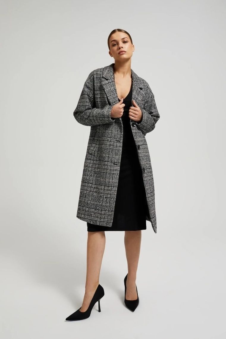 Płaszcz damski, szary, Moodo