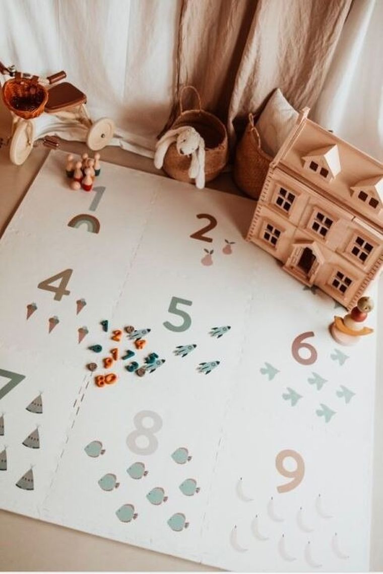 Play&Go, mata piankowa, dwustronna, Numbers, 180-180 cm