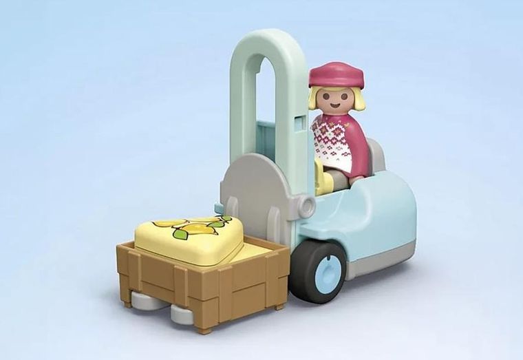 Playmobil, Junior, Ekologiczny stragan z wózkiem widłowym, 71691