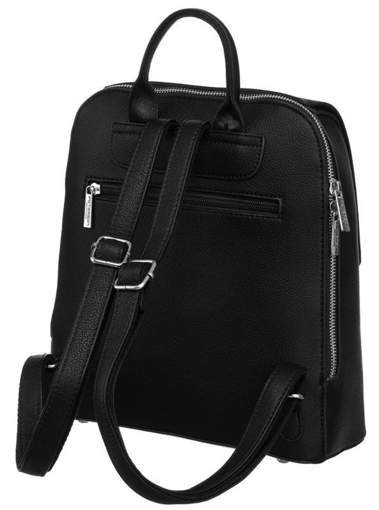 Plecak, czarny, skóra ekologiczna, Peterson