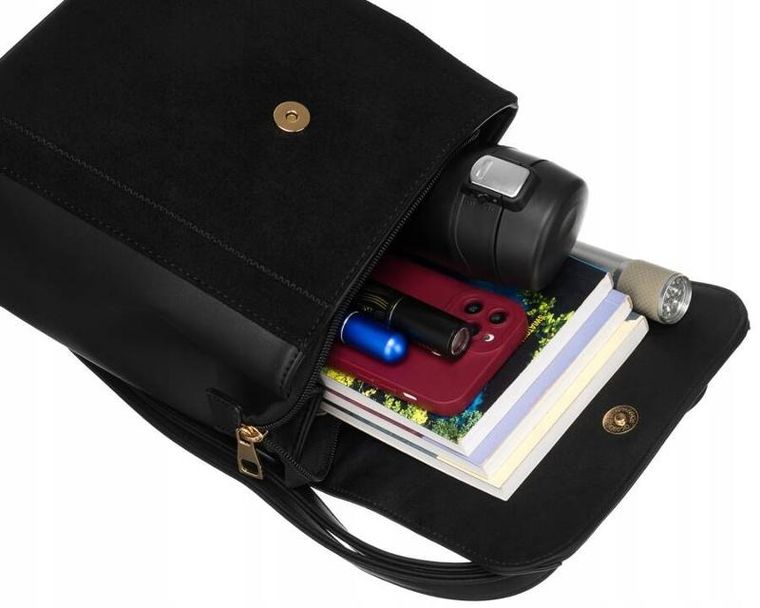 Plecak, czarny, skóra ekologiczna, Rovicky