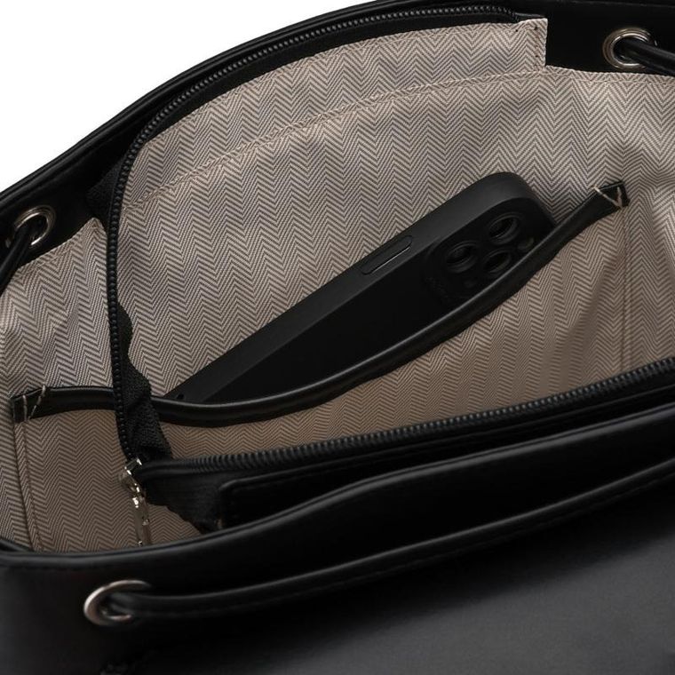 Plecak, czarny, skóra ekologiczna, Rovicky