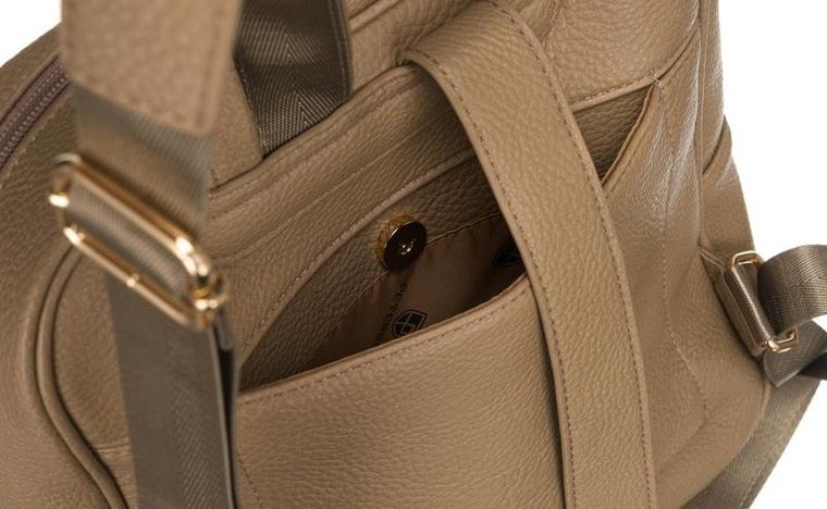 Plecak damski, brązowy, skóra ekologiczna, Peterson