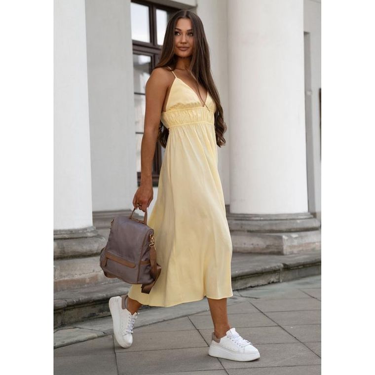 Plecak miejski, beżowy, skóra ekologiczna, Peterson