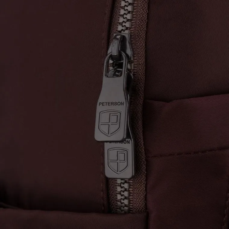 Plecak miejski, bordowy, Peterson
