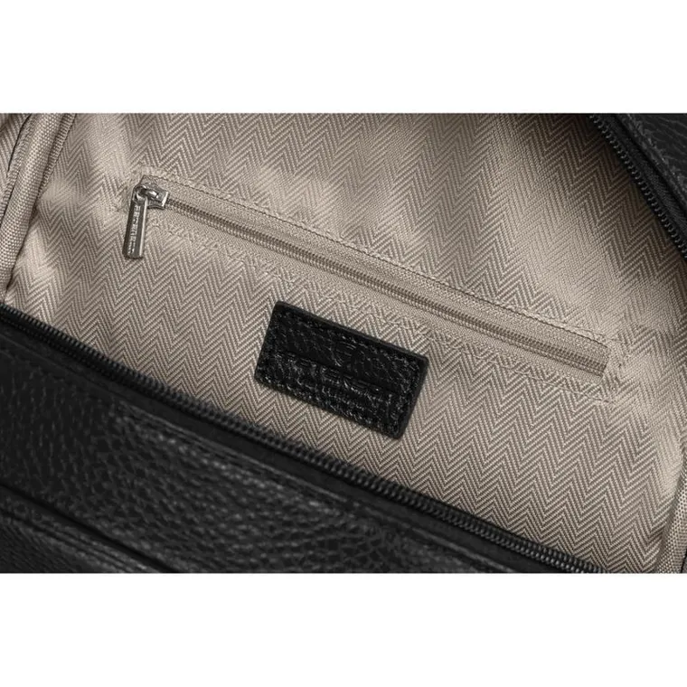 Plecak miejski, czarny, skóra ekologiczna, Peterson